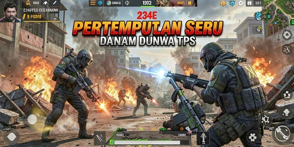 Screenshot dari gameplay seru 234E menunjukkan pertempuran yang mendebarkan.