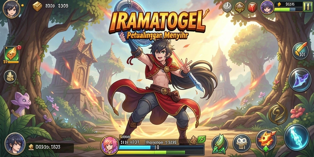 Screenshot gameplay IRAMATOGEL menampilkan aksi seru karakter Anime.