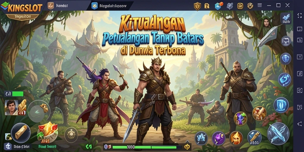 Tangkap momen seru dalam gameplay KINGSLOT di dunia terbuka yang luas.