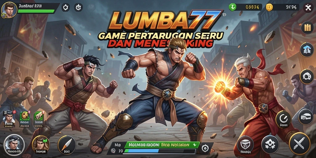 Gameplay LUMBA77 yang menegangkan dan seru saat pertarungan.