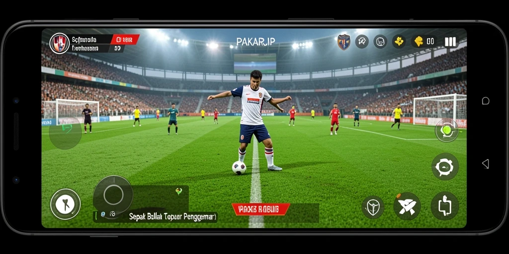 Tampilan mendebarkan dari pertandingan sepak bola PAKARJP.