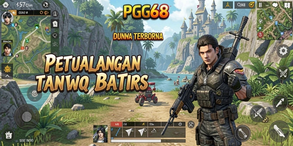 Tangkapan layar PGG68 menampilkan keindahan dunia terbuka yang luas dan menawan.