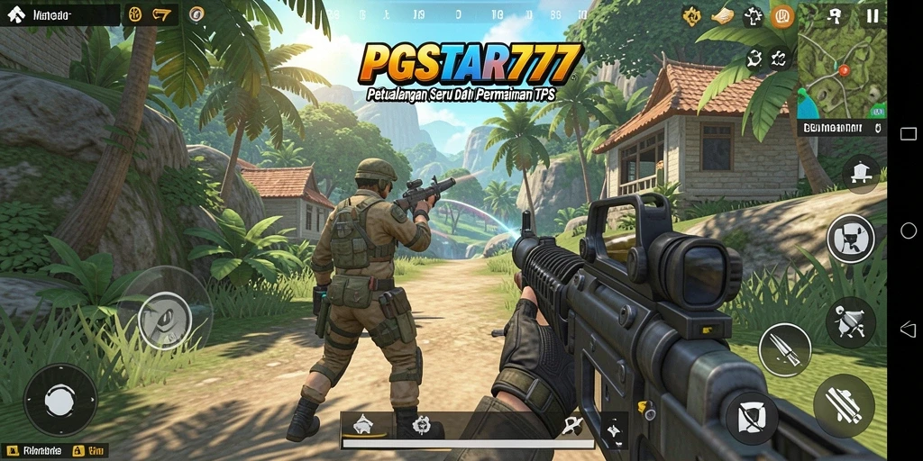 Screenshot PGSTAR777 menunjukkan aksi pemain dalam pertempuran TPS yang intens.