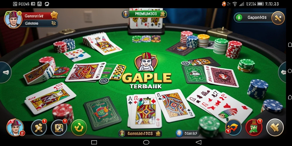 Screenshot utama PREMIUM303 yang menampilkan serunya gameplay Gaple.