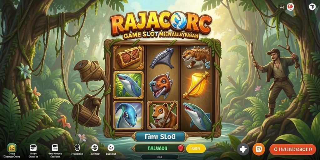 Screenshot gameplay RAJACORC menampilkan suasana Slot yang menarik.