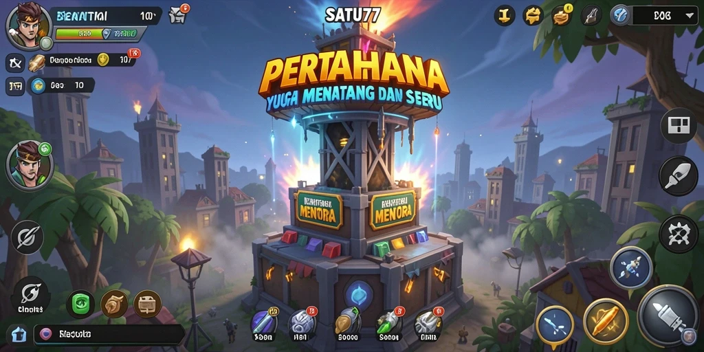 Tampilan menarik gameplay SATU77 yang penuh strategi dan aksi.