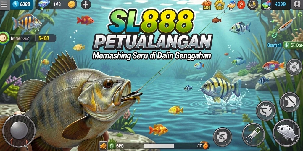 Gameplay SL888 yang menampilkan pengalaman memancing yang seru.