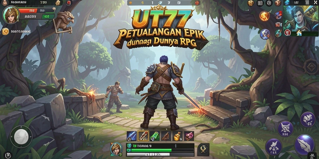 Gameplay seru UT77 dengan pertarungan RPG yang mendebarkan.
