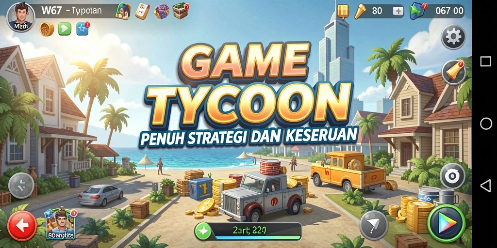 Tampilan gameplay W67 yang penuh strategi dan kreativitas.
