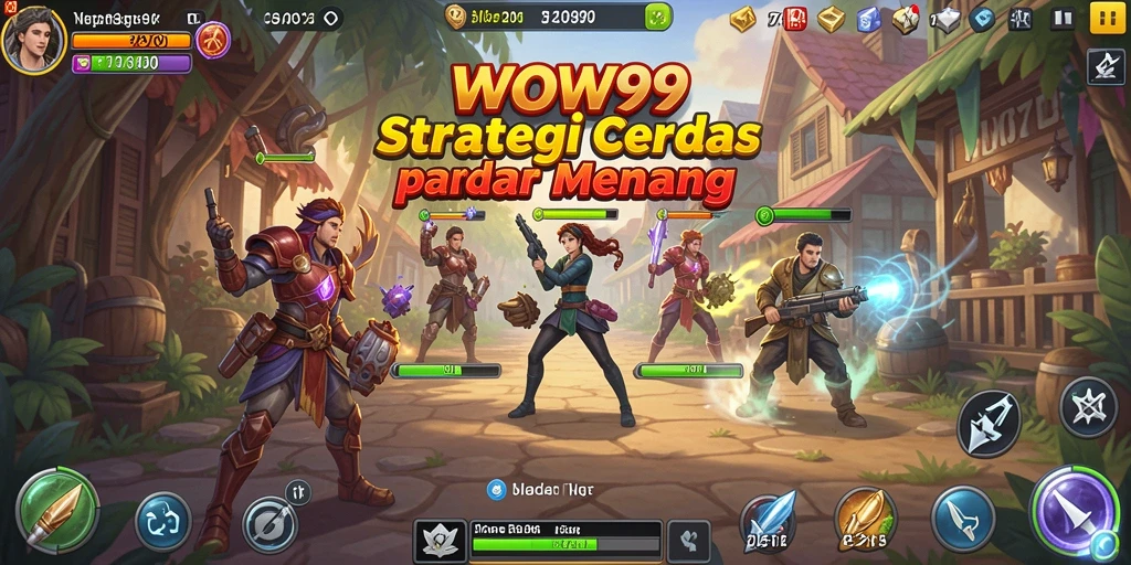 Screenshot menunjukkan pertarungan strategi mendebarkan di WOW99.