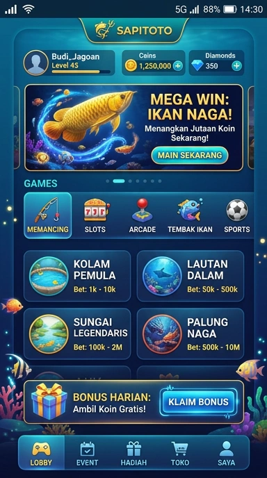 Tampilan katalog aplikasi sapitoto yang mudah dinavigasi.
